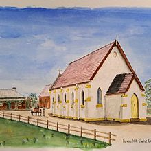 Watercolour of Rouse Hill Christ (Anglican) Church. Un progetto di Pittura ad acquerello di Ian Macfarlane - 18.02.2023