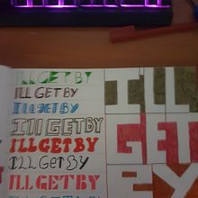 My project for course: Hand-Lettering Sketchbook: Techniques to Unlock Creativity. Sketching, Creativit, Drawing, H, Lettering, and Sketchbook project by clockworkmagpie - 02.17.2023