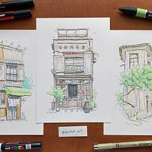 My project for course: Expressive Architectural Sketching with Colored Markers. Projekt z dziedziny Sketching,  R, sunek,  R, sunek architektoniczn, Sketchbook,  R i sunek atramentem użytkownika Krzysztof Świstak - 18.02.2023