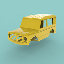 1/8th scale 3D printed Fiat 'Nuova' Campagnola. Design, 3D Modeling, and Automotive Design project by Daniel D'Alton - 02.18.2023