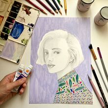 Meu projeto do curso: Retrato com lápis, técnicas de cor e Photoshop. Projekt z dziedziny Trad, c, jna ilustracja,  Sztuki piękne, R, sunek ołówkiem,  R, sunek, Ilustracja c, frowa i Portret użytkownika Mariana Soares Gomes - 18.02.2023