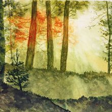 My project for course: Dreamy Watercolor Landscapes: Paint with Light. Pintura, e Pintura em aquarela projeto de jackie_francis - 15.02.2023