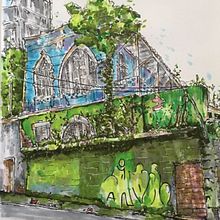 Meu projeto do curso: Desenho arquitetônico expressivo com marcadores coloridos. Sketching, Drawing, Architectural Illustration, Sketchbook & Ink Illustration project by Luiz Fernando Gomes - 02.22.2023
