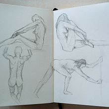 Bocetos de Cuerpo Humano en 10 min. Sketching, and Sketchbook project by Ainhoa Venegas - 02.01.2023