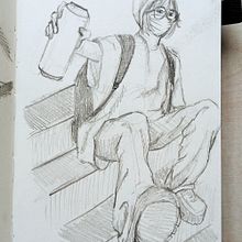 Práctica de Escorzo. Sketching, and Sketchbook project by Ainhoa Venegas - 02.15.2023