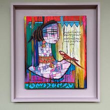 Pair of custom coloured tray frames for A.S Rind canvas paintings. Un progetto di Falegnameria , Interior Design e Teoria del colore di Annika McSeveny (Antika) - 16.02.2023