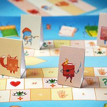 Game of goose to promote reading to underpriviledged children. Traditional illustration, Education, To, Design, Children's Illustration, Game Design, and Graphic Design project by Ellen Lambrichts - 02.19.2023