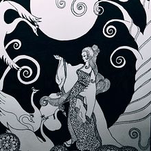 Mein Abschlussprojekt für den Kurs: Märchenillustration mit Feder und Tinte. Drawing, Artistic Drawing & Ink Illustration project by holder_frau - 02.19.2023