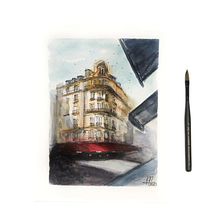 Mein Abschlussprojekt für den Kurs: Architektonische Zeichnung mit Aquarell und Tinte. Sketching, Drawing, Watercolor Painting, Architectural Illustration, Sketchbook & Ink Illustration project by Maggie Huth - 01.19.2023