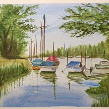 Il mio progetto del corso: Pittura di paesaggi marini ad acquerello. Painting, Watercolor Painting, and Naturalistic Illustration project by Laura Scuriatti - 02.20.2023