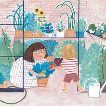 Summer Surprises, Picturehooks competion entry. Ilustração tradicional, Ilustração infantil, e Pintura guache projeto de Jo Hellerman - 22.08.2021