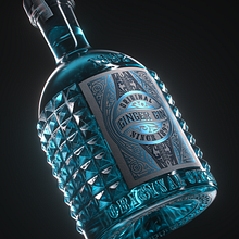 Ginger Gin Bottle CGI. Un progetto di Modellazione 3D e 3D di Eugenia Filinyuk - 20.02.2023