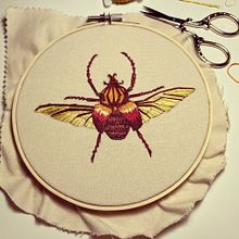 My project for course: Realistic Embroidery Techniques. Traditional illustration, and Textile Design project by Feifei Wang - 02.20.2023