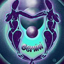 Gemini Ein Projekt aus dem Bereich Traditionelle Illustration, Plakatdesign und Portfolioverwaltung von Aurélie Barathier - 15.02.2023
