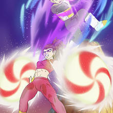 Yo y mi pareja en estilo Dragon Ball Super. Un proyecto de Ilustración tradicional, Creatividad, Dibujo, Ilustración digital, Dibujo artístico y Dibujo digital de Júlia Grau Martin - 04.10.2022