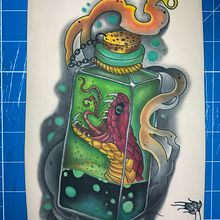Mi proyecto del curso: Técnicas de color para tatuajes. Un progetto di Illustrazione tradizionale, Disegno, Illustrazione digitale, Design di tatuaggi e Disegno digitale di Oswaldo Adalberto Salas velazquez - 13.03.2023