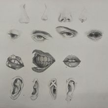 Estudi de les parts del cos - Esbossos. Ilustração tradicional projeto de Nerea Iznájar Blázquez - 21.02.2023
