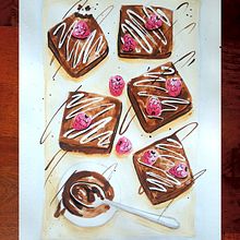 Mi proyecto del curso:  Ilustración gastronómica con acuarela. Traditional illustration, Fine Arts, Painting, and Watercolor Painting project by Adela Arsuaga - 02.21.2023