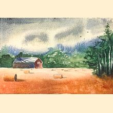 My project for course: Watercolor Landscapes: Experimental Tools and Techniques . Arte plastice, Pictura și Pictură în acuarelă de Thuyen Ngo - 02.19.2023