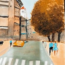 Mi proyecto del curso: Paisajes urbanos en acuarela. Un proyecto de Bellas Artes, Pintura a la acuarela e Ilustración arquitectónica de Rosiere dos Santos - 21.02.2023