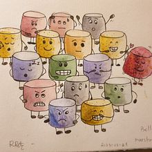 My project for course: Introduction to Colour Psychology: Chromatic Narrative. Un proyecto de Ilustración tradicional, Bellas Artes, Pintura, Pintura a la acuarela, Ilustración infantil, Narrativa y Teoría del color de ruta_123 - 24.02.2023