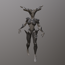 Mi proyecto del curso: Modelado en ZBrush: del concept art a la criatura final. Un proyecto de 3D, Modelado 3D, Videojuegos, Concept Art y Diseño de personajes 3D de aitana_fdez_dguez - 22.02.2023