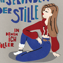 Illustration "The seconds of silence". Projekt z dziedziny Trad, c, jna ilustracja, Design, T, pografia, Pisanie,  Kolaż, T, pografia, Kreat i wność użytkownika Imke Kremer - 10.08.2021