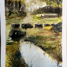 Mi proyecto del curso: Paisajes naturales en acuarela. Un progetto di Belle arti, Pittura e Pittura ad acquerello di riverluc3 - 23.02.2023