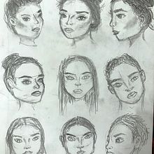 esbossos 5 min retrats. Ilustração tradicional projeto de Martina Martinez - 23.02.2023