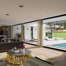 Modern Living Room Villa Ein Projekt aus dem Bereich 3D, Architektur, Innenarchitektur, Innendesign und Beleuchtungsdesign von Joana Conde - 23.02.2023