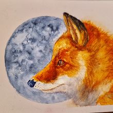 Expressive Animal Portraits in Watercolor, first attempt to colour. Traditional illustration project by Sissel - 02.23.2023