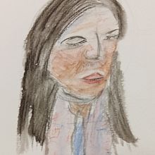 Mi proyecto del curso: retrato de frente ,de lado y de perfil de la misma persona. Un progetto di Pittura, Pittura ad acquerello, Disegno di ritratti e Sketchbook di merordassantos - 23.02.2023