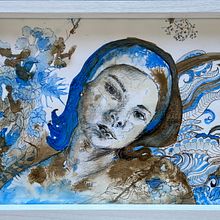 Mon projet du cours : Portrait expérimental à l'encre, à l'alcool et au thé. Un progetto di Belle arti, Pittura, Disegno e Illustrazione con inchiostro di Julia Schafer - 24.02.2023