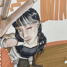 Trabajo Personal - Dibujos a color (rotuladores winsor & newton). Traditional illustration, Portrait Drawing, Artistic Drawing, Realistic Drawing, Drawing, Sketching, and Sketchbook project by W4D - 02.24.2023