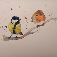 My project for course: Artistic Watercolor Techniques for Illustrating Birds. Traditional illustration, Watercolor Painting, Realistic Drawing, and Naturalistic Illustration project by Silvia - 02.24.2023