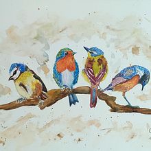 Il mio progetto del corso: Acquerello artistico per illustrazione di animali: gli uccelli. Un progetto di Illustrazione tradizionale, Pittura ad acquerello, Disegno realistico e Illustrazione naturalistica di claudia_crisci - 25.02.2023