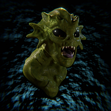 Black Lagoon Monster Bust. Design, 3D, and 3D Modeling project by Alejandro Palacios - 02.24.2023