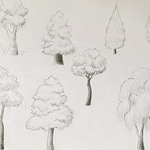 Diversos árboles. Un proyecto de Dibujo a lápiz de mihaela_m - 25.02.2023