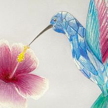 Colibrí de cristal. Un proyecto de Ilustración tradicional y Dibujo artístico de mihaela_m - 25.02.2023