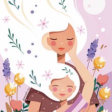 I love you mamy. Traditional illustration project by Tiziana Moretti - 02.25.2023