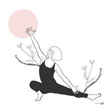 Yoga ilustración. Traditional illustration project by Vero R.Martinez - 02.25.2023
