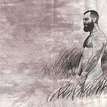 Man in Reeds. Traditional illustration, Figure Drawing, Concept Art, Fine Arts, and Painting project by Michal - 02.26.2023