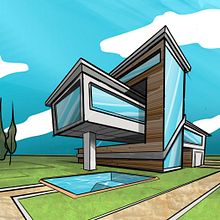 My project for course: Artistic Architectural Sketching with Procreate. Projekt z dziedziny  Architektura, Sketching, Ilustracja c, frowa, Architektura c, frowa,  R i sunek architektoniczn użytkownika 9j5n25sd6f - 26.02.2023
