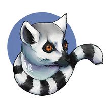 Lémur . Ilustração tradicional projeto de Andrea Rodríguez Rada - 25.02.2023