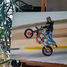 Motorradliebe. Un projet de Peinture acr , et lique de Maria Märtl - 27.02.2023
