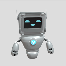 Mark-Robo mascot Arkmeds. Projekt z dziedziny Animacja postaci, Projektowanie postaci 3D i Animacje 3D użytkownika Pedro Bearari - 01.09.2022