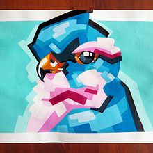 Mi proyecto del curso: Pintura acrílica estilizada: explora el color y la forma. Acr, lic Painting, and Painting project by Adela Arsuaga - 02.27.2023