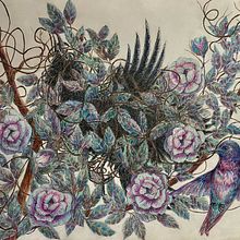 La lotta finale tra il bene e il male. Traditional illustration, Pencil Drawing, Drawing, Artistic Drawing, Naturalistic Illustration, and Colored Pencil Drawing project by Antonella Antonini - 02.28.2023