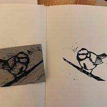 My project for course: Contemporary Printmaking with Linoleum . % Alien Bubu tarafından hazırlanan Geleneksel illüstras, on, Sanat ve El Sanatları, Güzel sanatlar, Baskı, Mürekkep İllüstras, Ve onu projesi - 02.27.2023