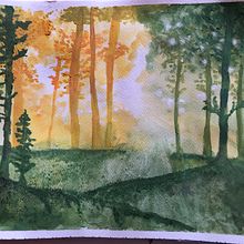 Mi proyecto del curso: Paisajes de ensueño con acuarela: plasma la luz. Een project van Schilderij y Aquarelschilderen van Josefina Quiceno Gutierrez - 19.02.2023